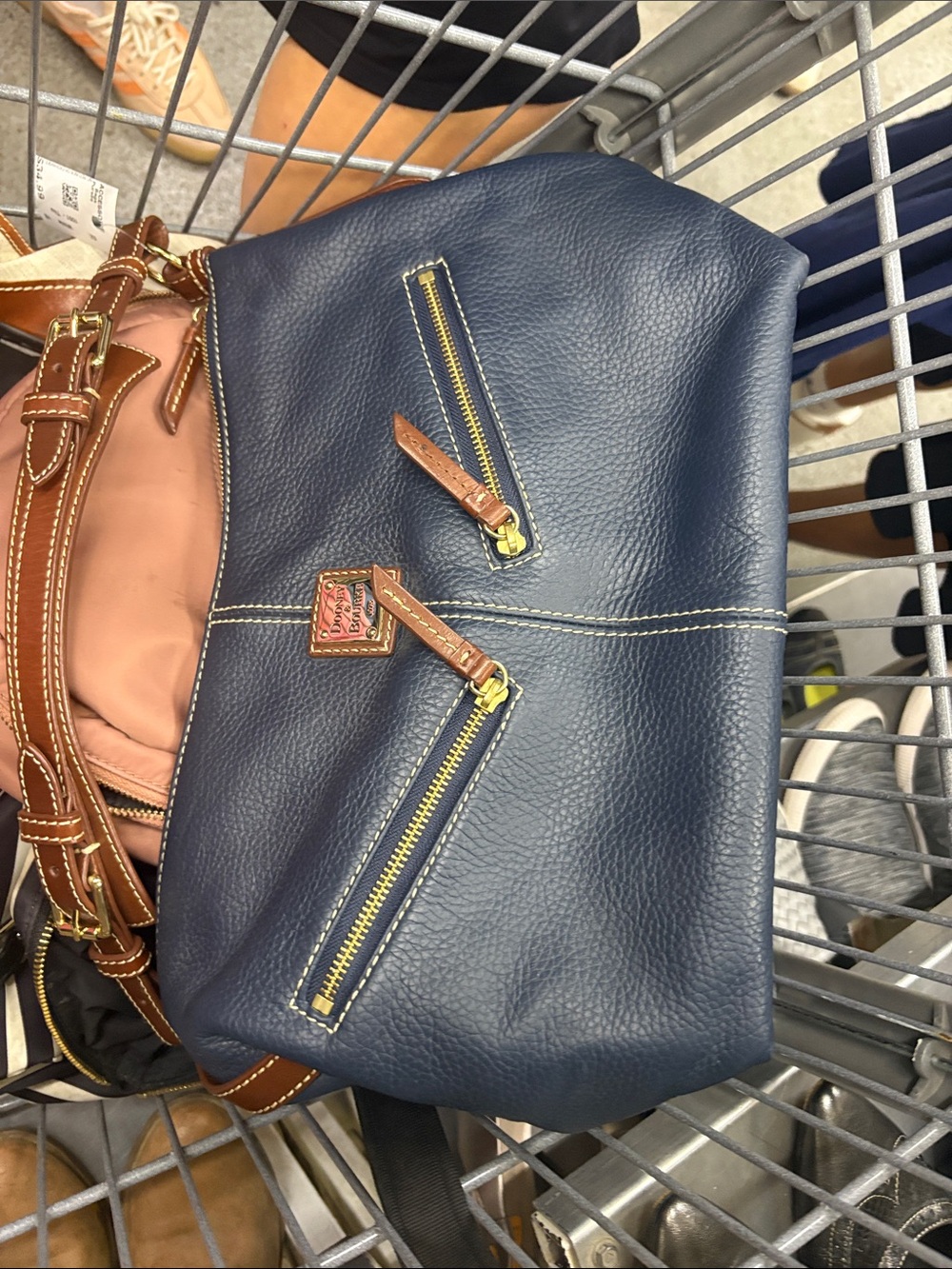 Dooney & Bourke Navy Leather Crossbody Bag